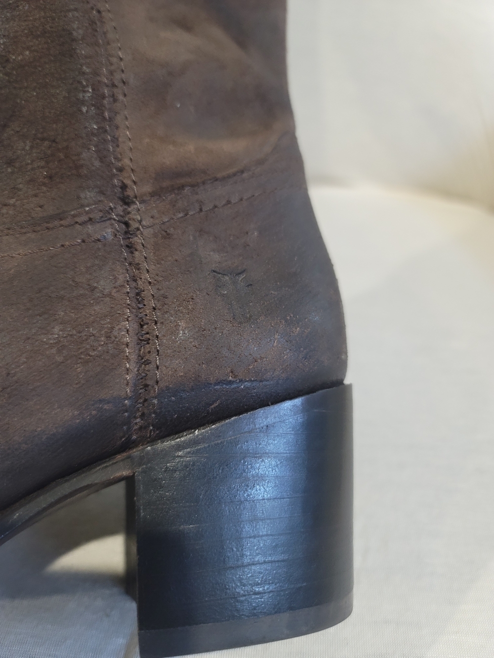 Frye Brown Suede & Leather Tall Boots Size 6.5 EUC - Picture 5 of 10